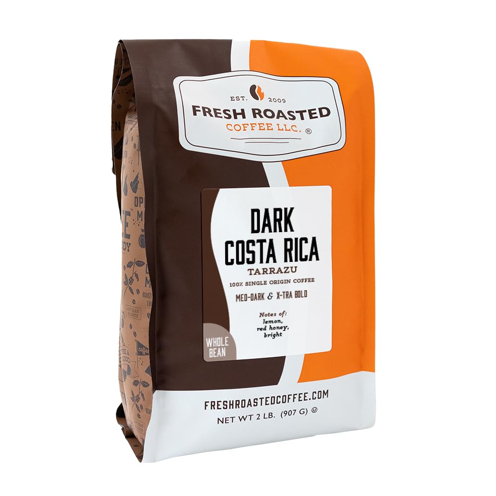 Fresh Roasted Coffee, 100% Colombian Whole Bean Coffee, Medium Roast, Kosher, 2 lb (32 oz)
