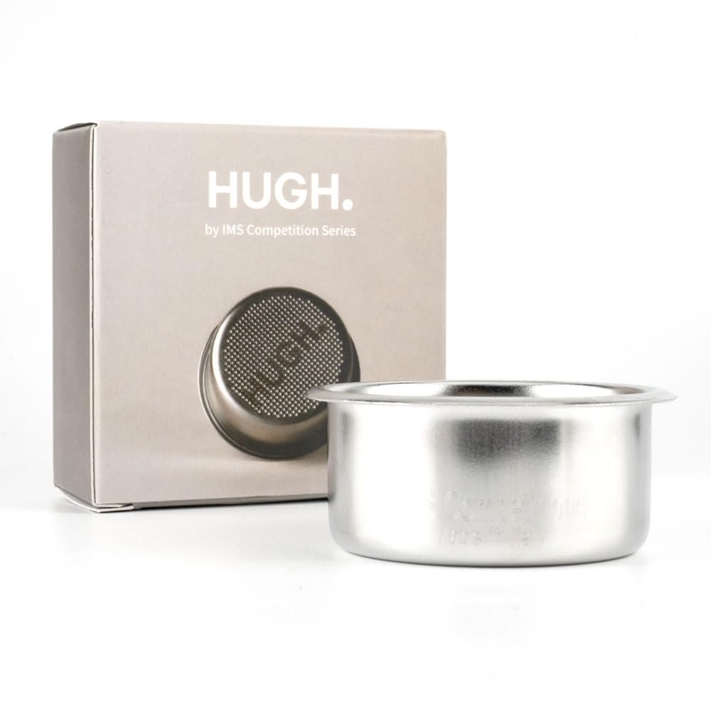 IMS B60 H26 51mm Precision Filter Basket — Authentic Italian IMS Competition Basket — 593 Holes, 14-18g — Fits Leverpresso, De'Longhi Dedica EC685, Casabrews | 304 Stainless Steel by HUGH