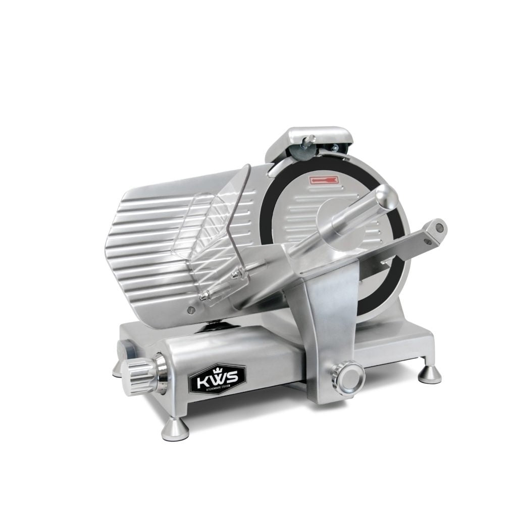 Metal Collection MS-10DS Commercial 320W 10-Inch Meat Slicer Anodized Aluminum Base with Stainless Steel Blade + Blade Removal Tool, Frozen Meat/Cheese/Food Slicer Quiet [ ETL, NSF Certified ]