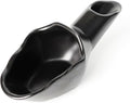 Coffee Bean Measuring Scoop with Funnel Coffee Bean Dosing Cup Ceramic Ground Coffee Spoon For Coffee Tea Sugar Flour (Black)