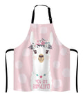 Lefolen Llama with fun quote You are llamazing Bib Apron with Adjustable Neck for Men Women,Suitable for Home Kitchen Cooking Waitress Chef Grill Bistro Baking Apron