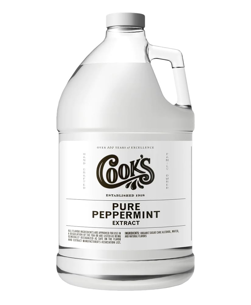 Cook's Pure Peppermint Extract for Baking & Beverages, 128 oz (1 Gallon)