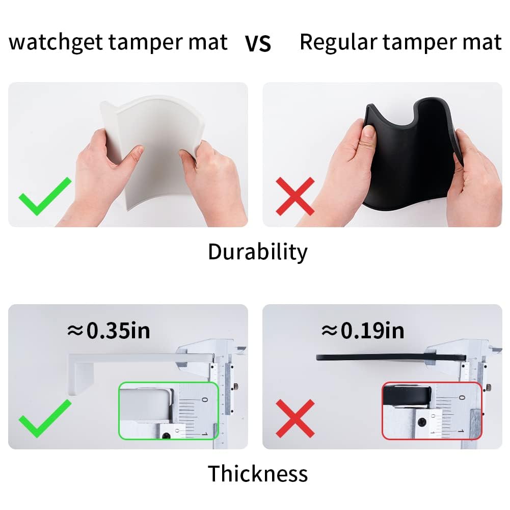 watchget Espresso Tamping Mat,Silicone Portafilter Pad for Counter