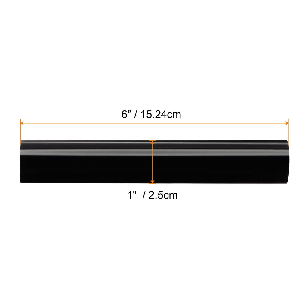 HARFINGTON Acrylic Clay Roller 6 Inch x 1 Inch Solid Non-Stick Plastic Round Tube Roller Polymer Clay Rod Fondant Rolling Pin for Shaping, Sculpting, Modeling DIY Crafts, Black