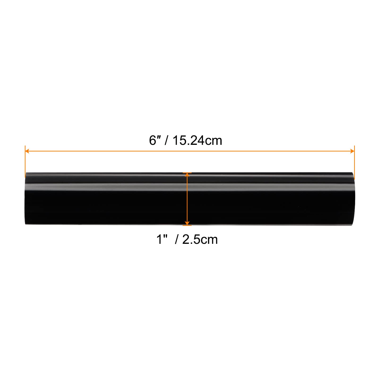 HARFINGTON Acrylic Clay Roller 6 Inch x 1 Inch Solid Non-Stick Plastic Round Tube Roller Polymer Clay Rod Fondant Rolling Pin for Shaping, Sculpting, Modeling DIY Crafts, Black