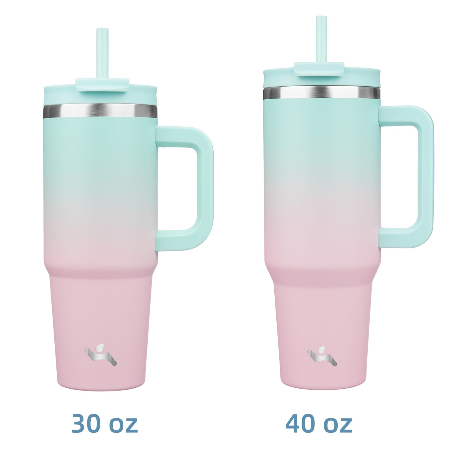 Konokyo 30 oz Insulated Tumbler Water Bottle with Handle, Straw Lid