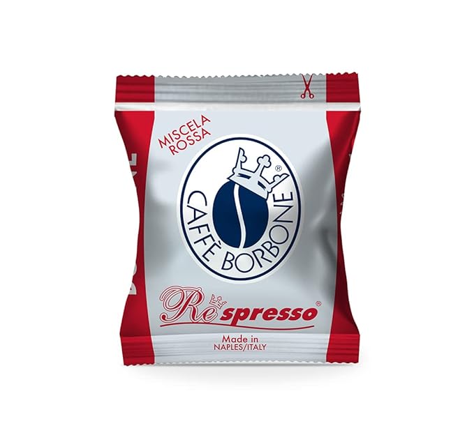 Caffe Borbone Nespresso Compatible Espresso Pods, Red Blend, Freshly Roasted and Packaged in Italy - 50 Individually Wrapped Espresso Pods - NOT Compatible with Vertuo