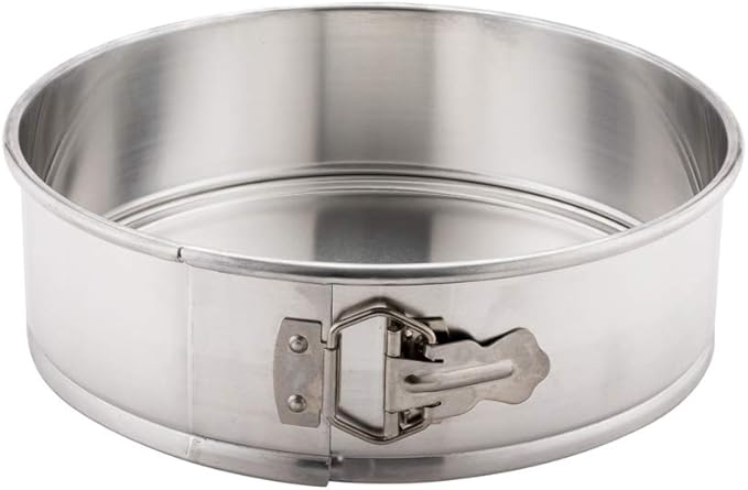 Restaurantware Met Lux 10 Inch Round Cake Pan 1 Springform Springform Pan - Removable Bottom Release Latch Silver Aluminum Cheesecake Pan For Baking Desserts