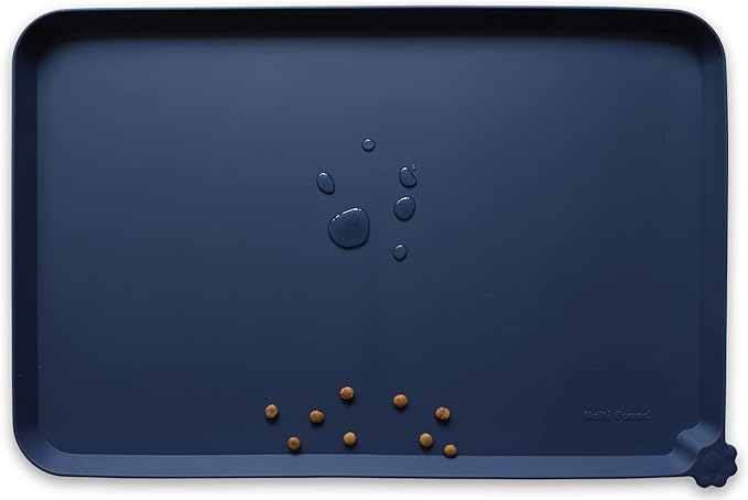 Hoki Found XX-Large Silicone Pet Feeding Mats - Non Slip Cat Dog Bowl Mats - Waterproof for Carpet - Dark Olive — 기타