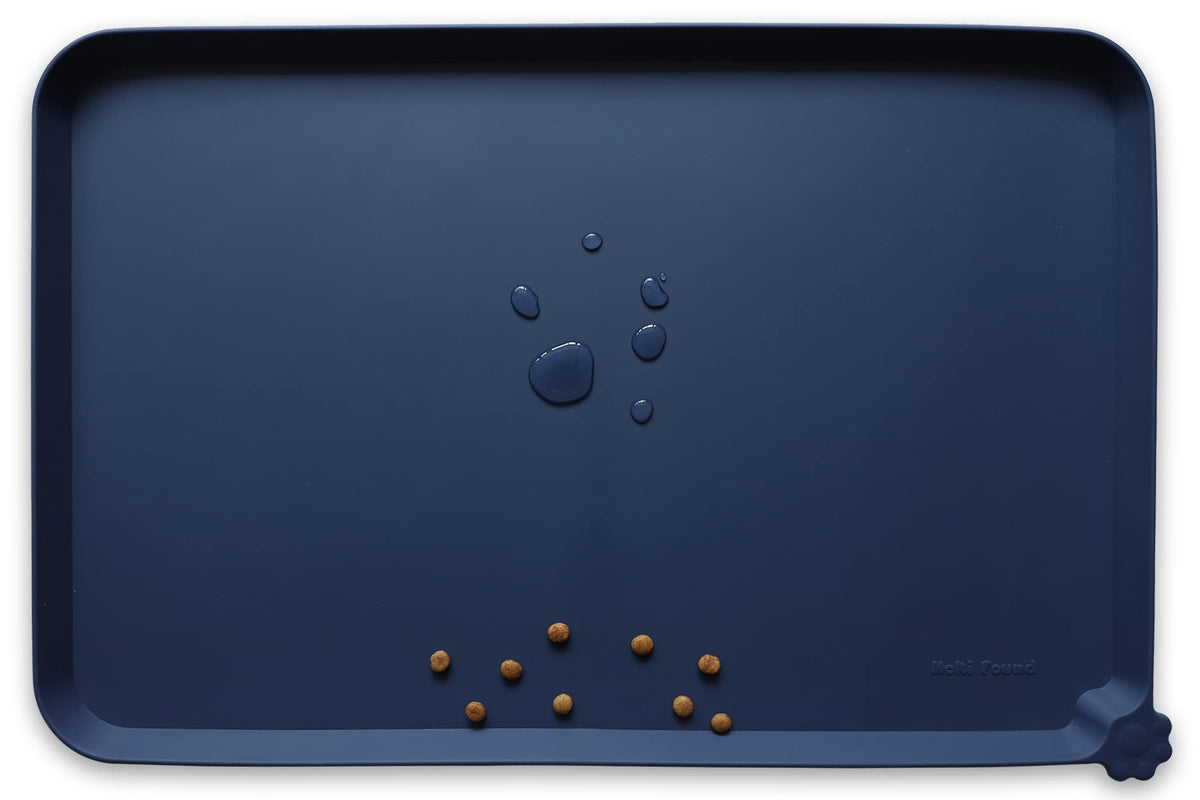 Hoki Found L Silicone Non Slip Pet & Cat Dog Feeding Tray - Waterproof & Pet Water Mats for Carpet - Burnt Coral