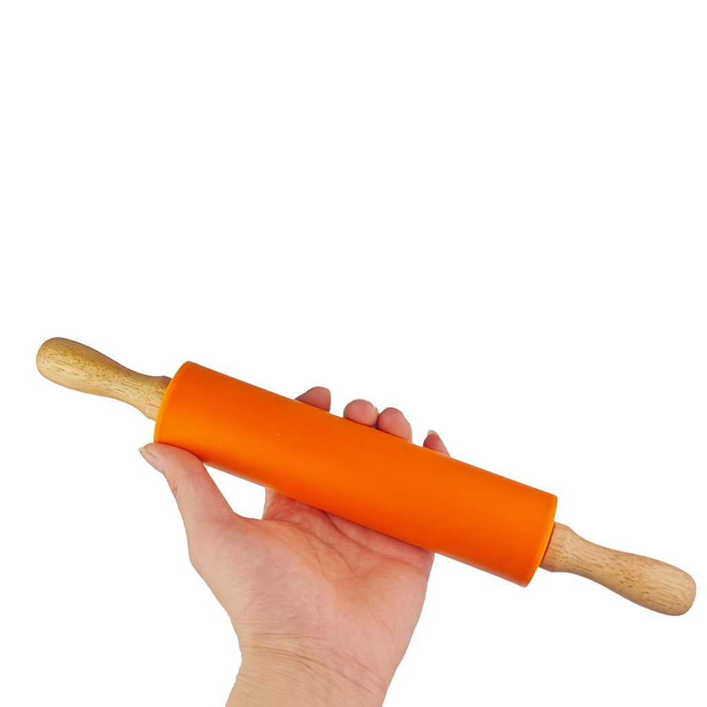 Miokun 6 Pack Small Rolling Pin for Kids, Kids Rolling Pin for Home Kitchen (6 colors) (12 Inch)