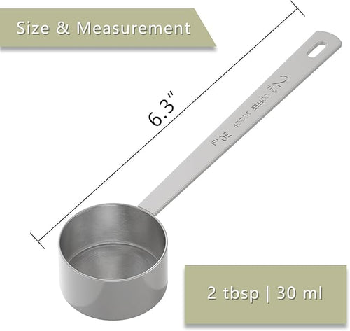 1PCS Long Handle Coffee Scoop, 2Tbsp(30ml) Measuring Spoon