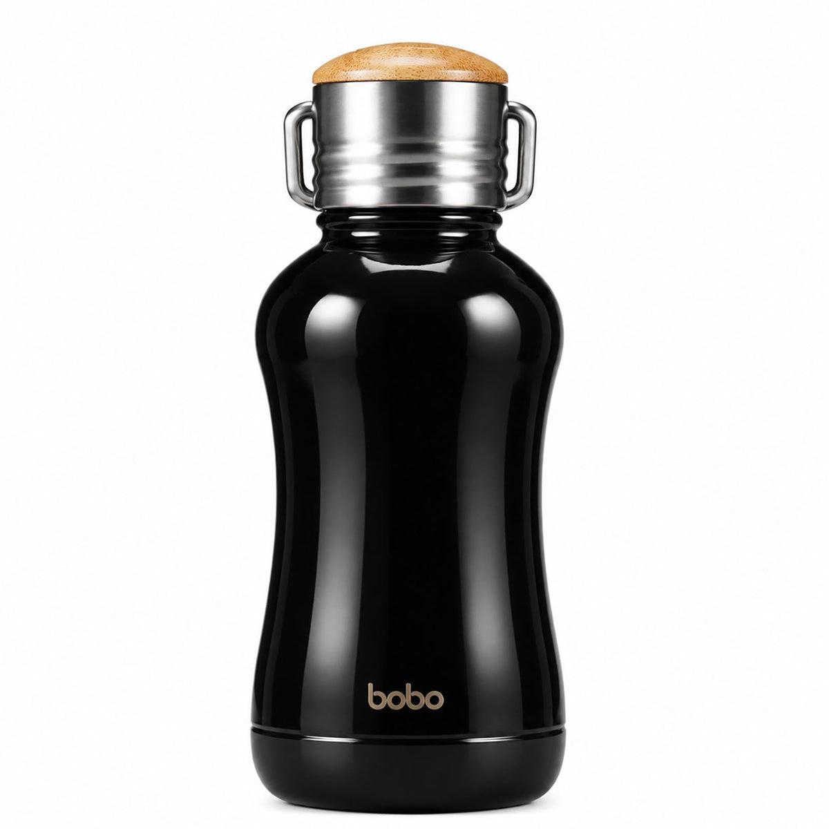 YOHKOH Mini Insulated Water Bottle With Bamboo Lid - 11.8oz Small Vacuum Insulated Water Bottle for Women Kids, 12 Hrs Hot & 24 Hrs Cold Stainless Steel Thermos Leak-Proof BPA-Free (11.8oz,White)