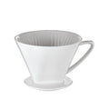 Cilio C105179 Porcelain Coffee Filter/Holder Pour-Over, 6/Large, White