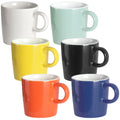 homEdge Mini Porcelain Espresso Cup, 4 Ounces / 120 ml Tiny Coffee Mugs Ceramic Demitasse for Espresso, Tea- Set of 6, Assorted Color
