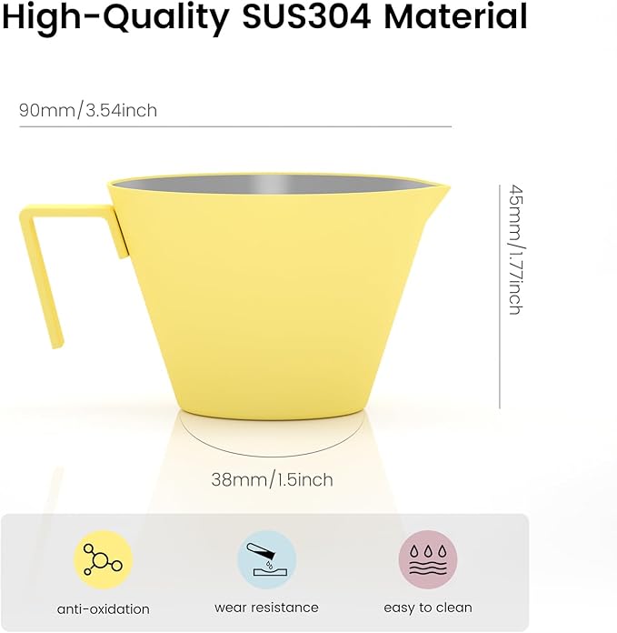 MHW-3BOMBER Espresso Measuring Cup with 3 oz Sauce Cup Espresso Shot Cup Stainless Steel Pouring Cup for Tomato Sauce|Steak Sauce|Desserts|Beverages| (Purple) G5737-OS