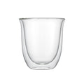 Restaurantware Coffee Cup 2 Pack of 6.8 oz Insulated Double-Wall Glass Borosilicate Coffee Cup Espresso Shot Dishwasher Safe For Hot Drinks