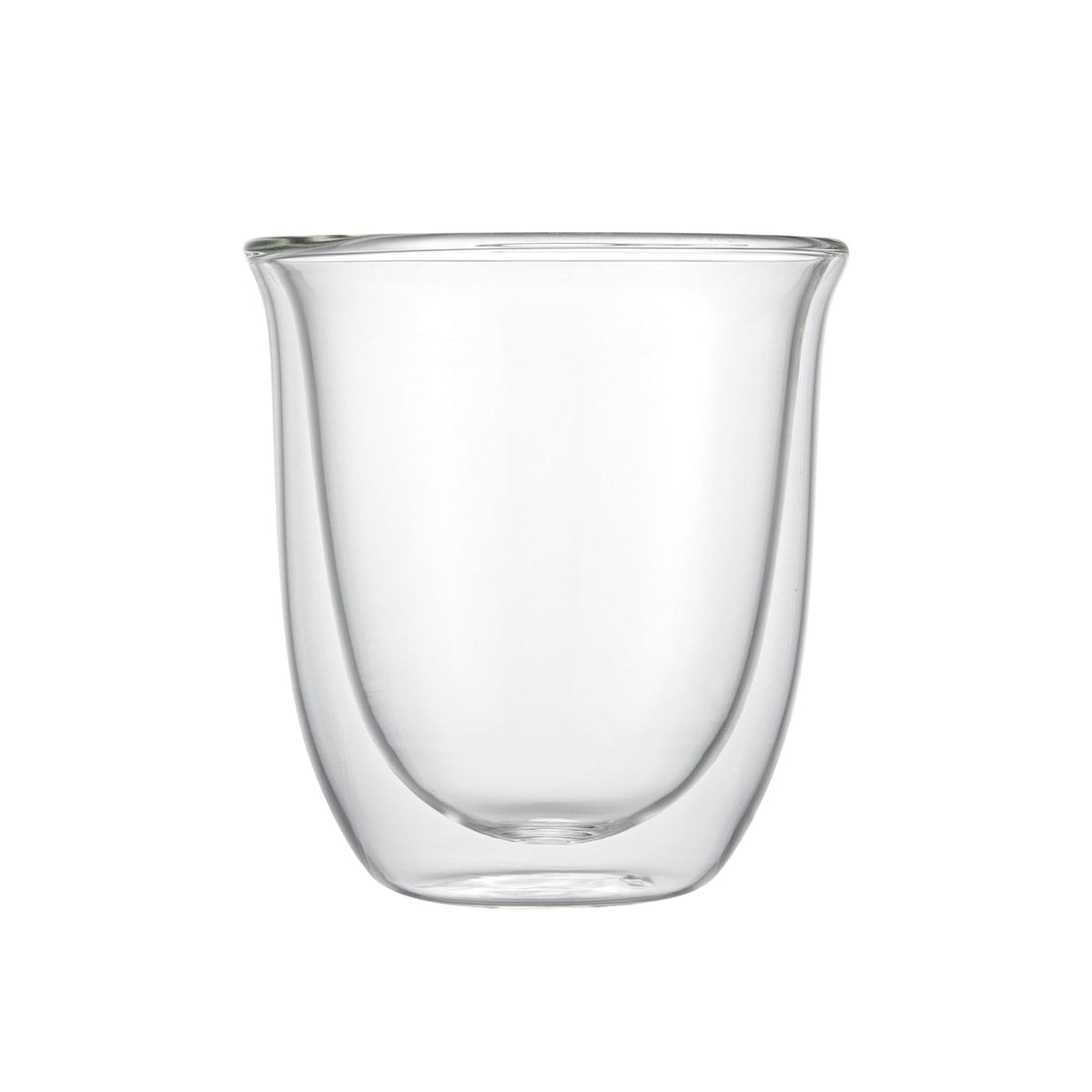Restaurantware Coffee Cup 2 Pack of 6.8 oz Insulated Double-Wall Glass Borosilicate Coffee Cup Espresso Shot Dishwasher Safe For Hot Drinks