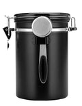 Walktosun Coffee Canister Airtight Storage Container Stainless Steel Coffee Jar with Scoop,Date Tracker CO2 Release Valve for Dry Food Beans Ground Tea Flour Cereal and Sugar