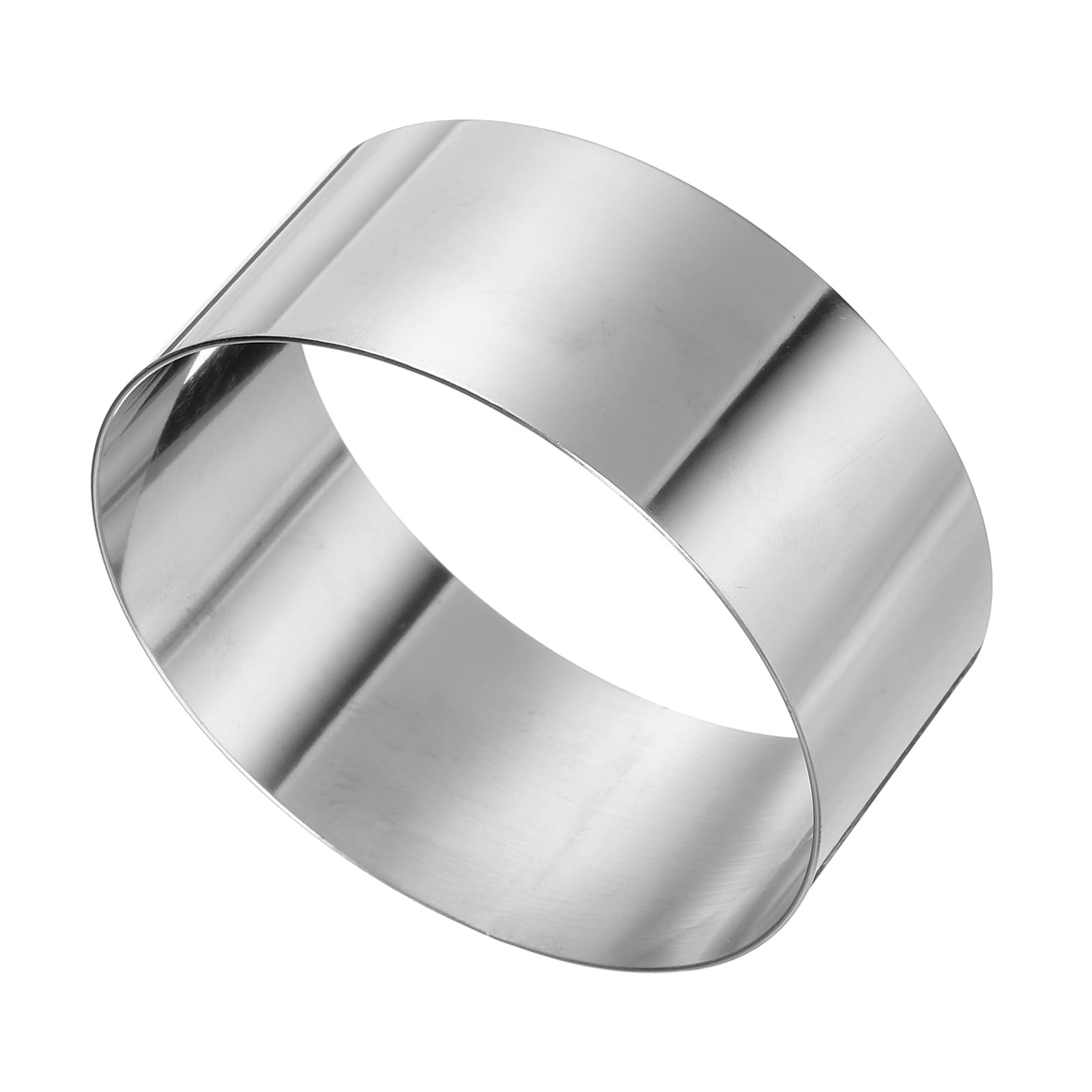 HARFINGTON Round Cake Ring 4 x 2 Inch Seamless Stainless Steel Pastry Mousse Dessert Ring Mirror Coating for Baking Cooking Making Tool