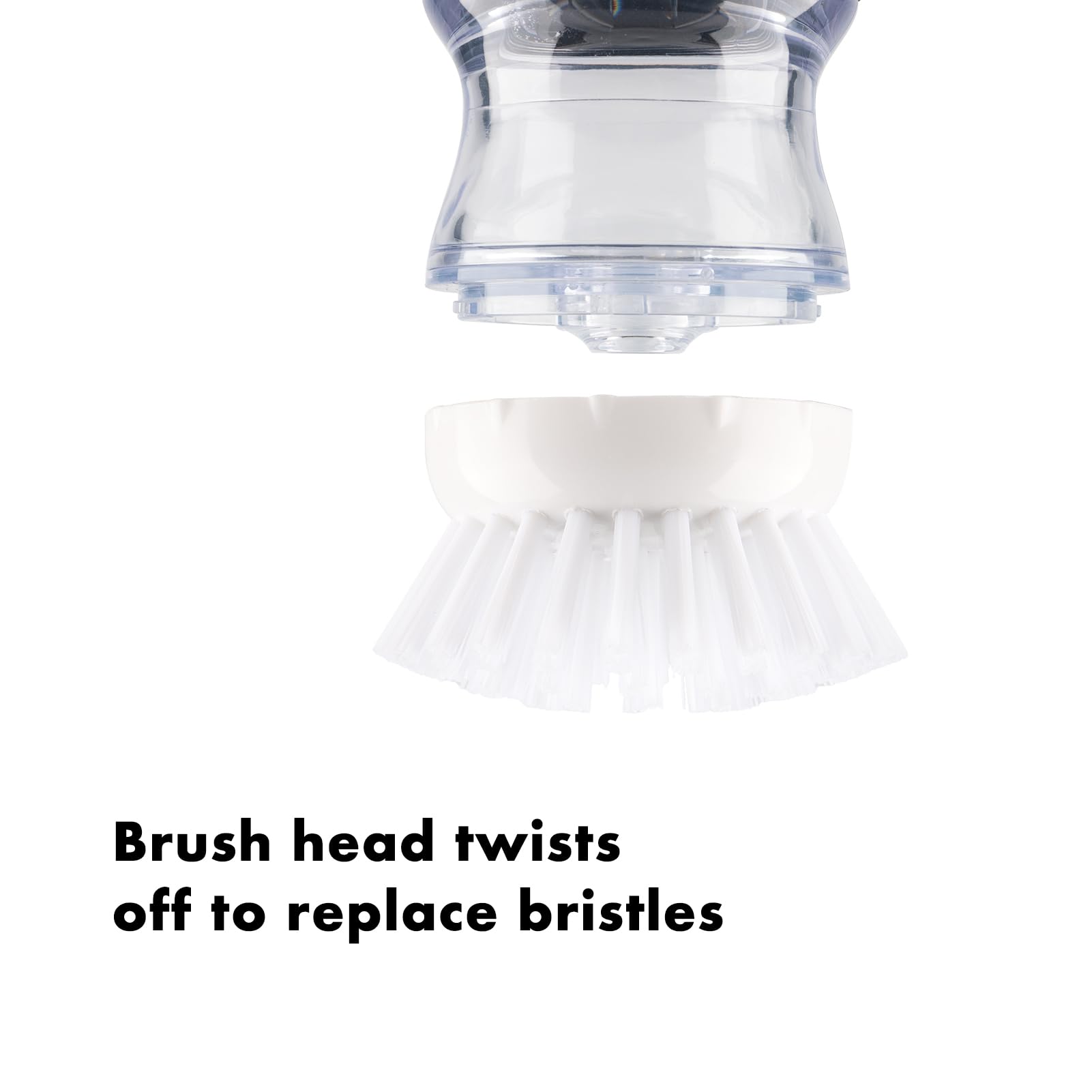 OYV Soap Dispensing Palm Brush Refills, 4-Pack Replacement Heads, White