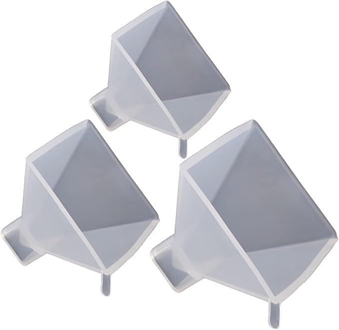 3 Pack Silicone Pyramid Molds - Resin Releasing, Soap Making, Animal Shapes - Home Decor & Candle Making