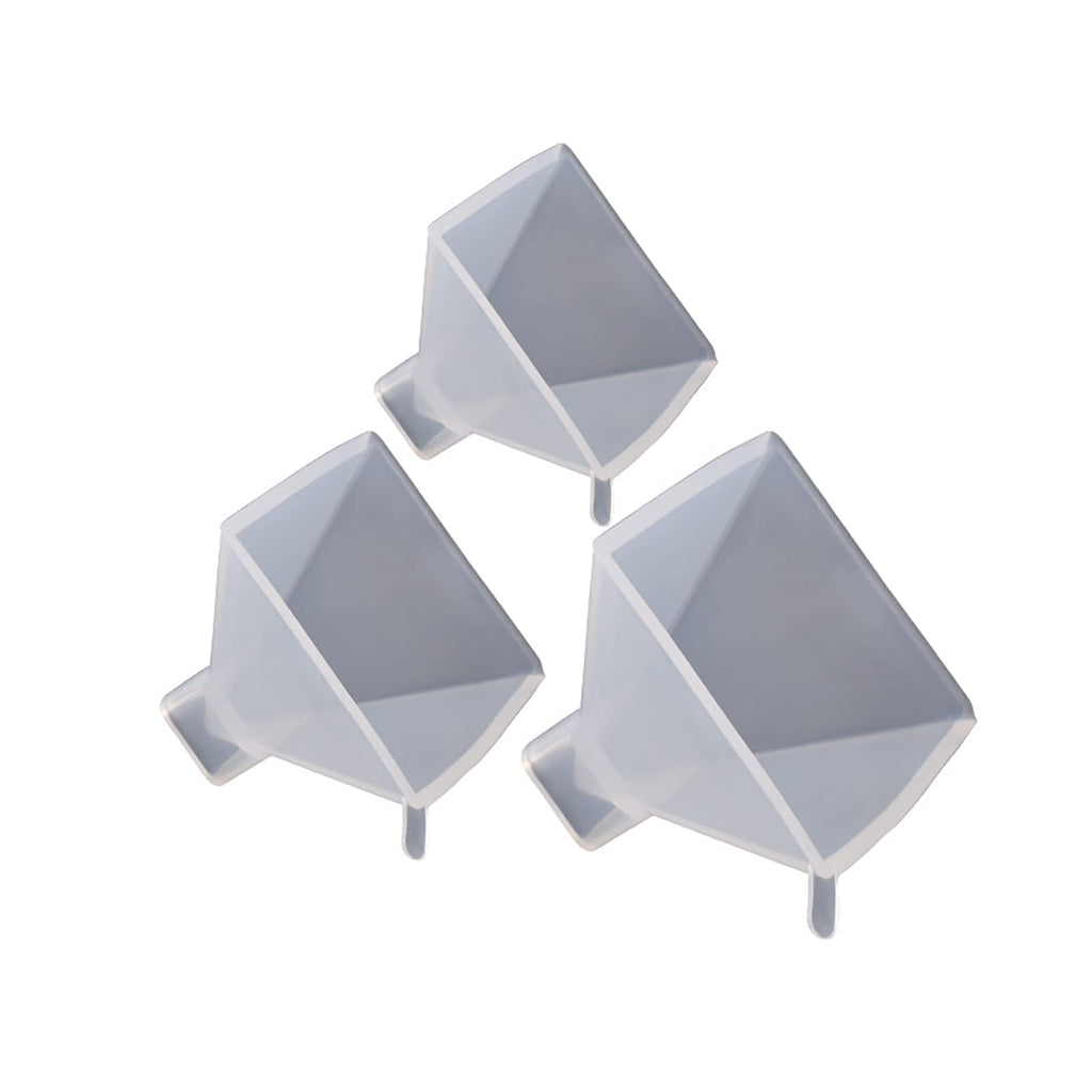 3 Pack Silicone Pyramid Molds - Resin Releasing, Soap Making, Animal Shapes - Home Decor & Candle Making