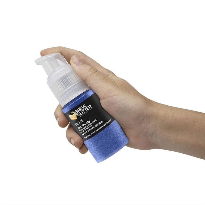 Brew Glitter - Blue Edible Glitter (25g 1x Pump) for Beer, Cocktails, Mocktails and Other Beverages