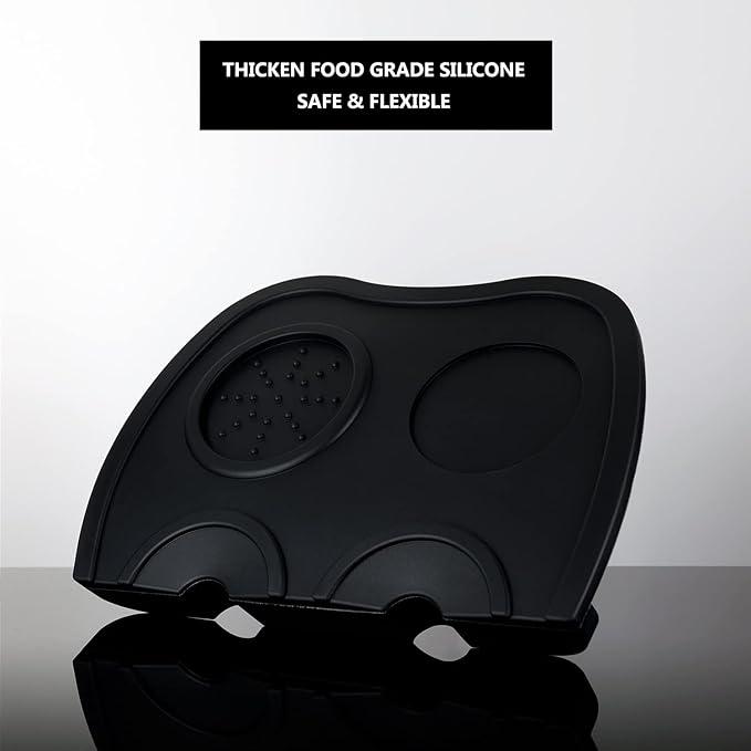 Coffee Tamper Mat Silicone Corner Tamping Mat (Large)