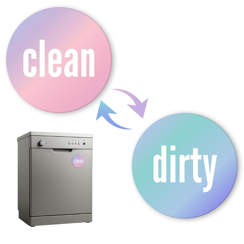 Dirty Clean Dishwasher Magnet - Essential Home Kitchen Gadget with Bold Visibility - Water Resistant & Universal Dishwasher Magnet Clean Dirty Sign for All Dish Washers