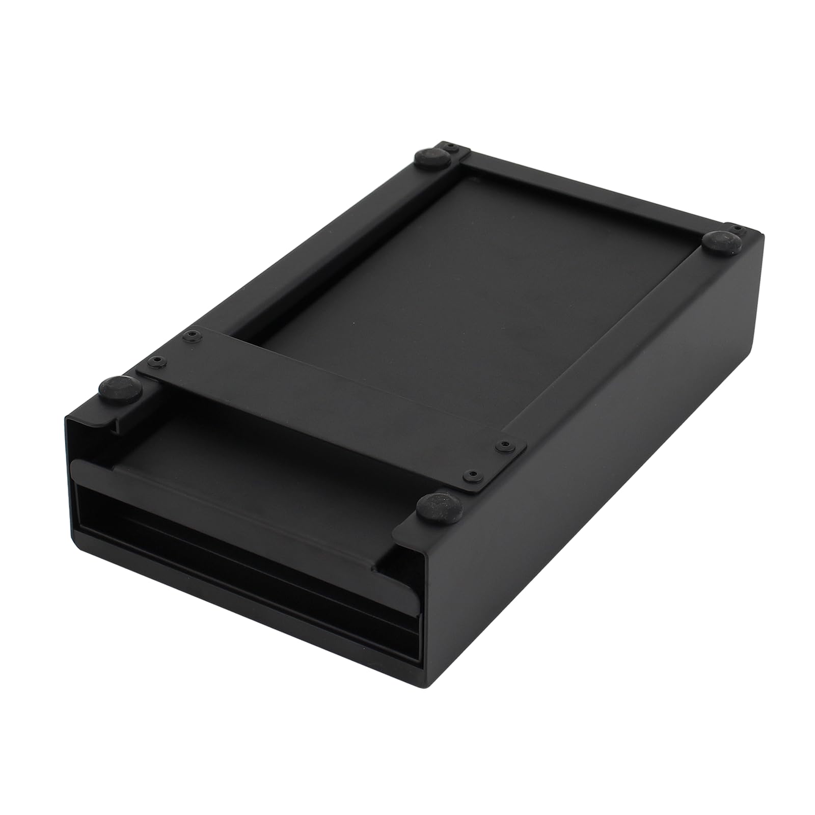 DIBTSA Espresso Knock Box Drawer, Stainless Steel Coffee Grounds Container with Removable Rubber Knock Bar and Non-slip Base, Mini 9.29 x 5.43 x 2.08 inches (Black)
