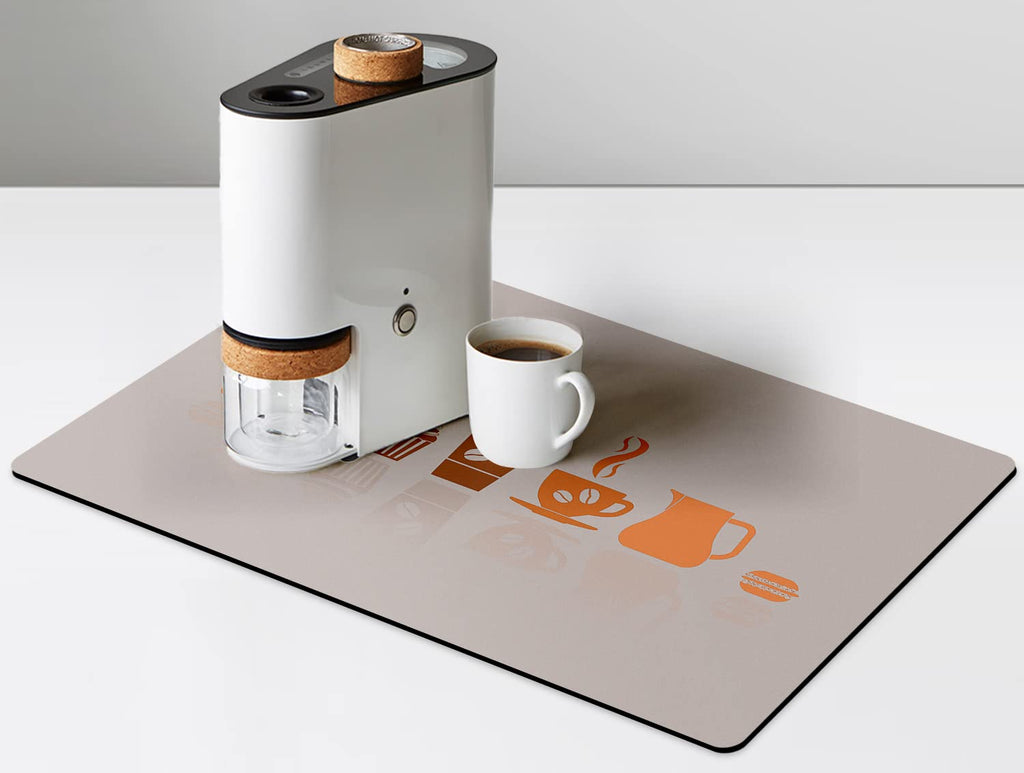 Golener Thick Coffee Maker Bar Mat Countertop,Quick dry mat,Bar Drying Mat,Coffee Bar Tray for Countertop,Coffee Nook Mat,Spill Mat