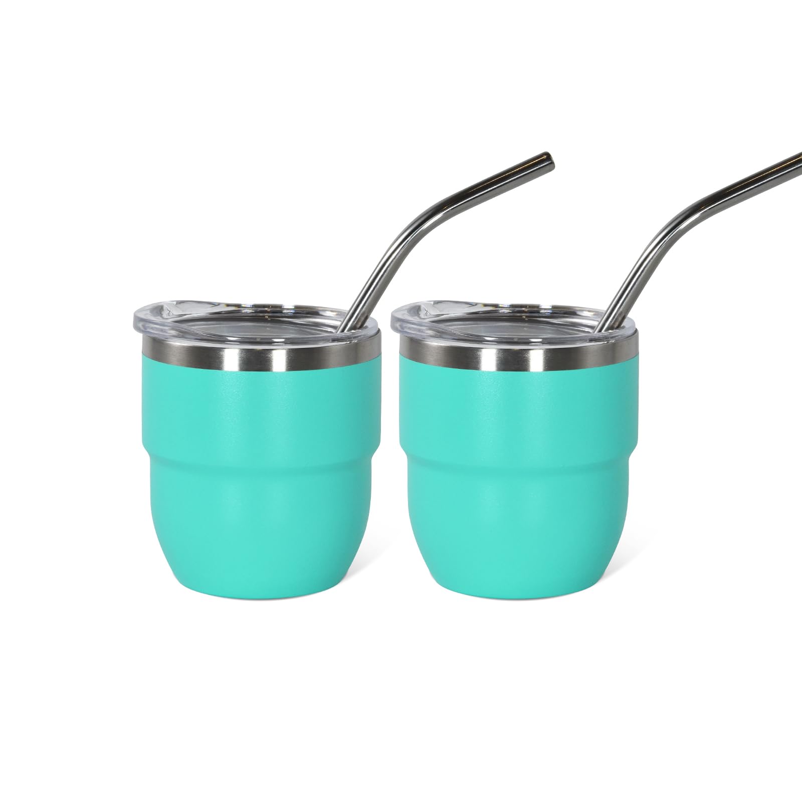 CHLJAR Espresso Cups, 4oz Insulated Espresso Cup Set of 2, Espresso Shot Cups, Stainless Steel Espresso Glasses, Stackable Mini Tumbler, Small Cup for Coffee