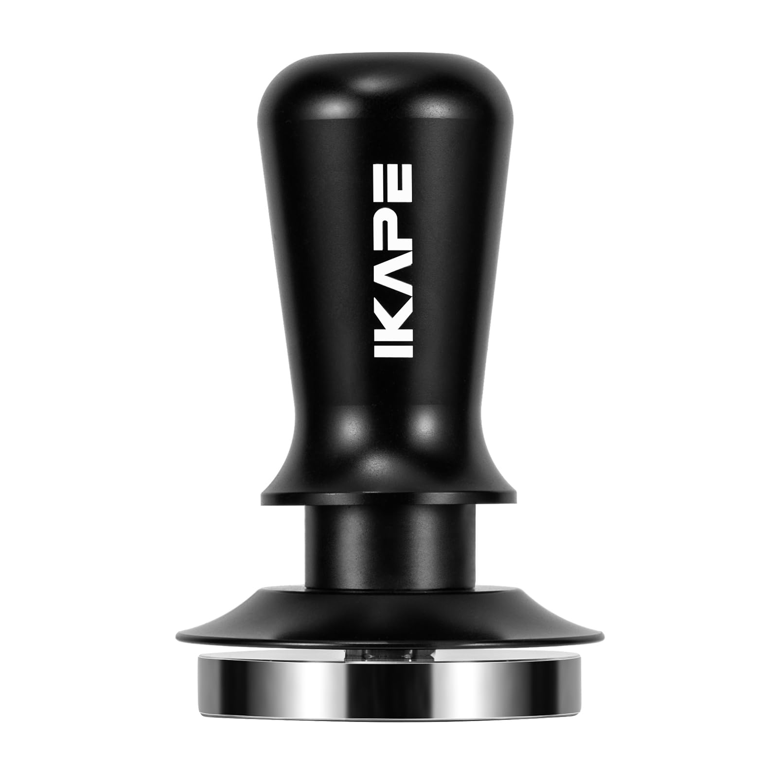 IKAPE 39.25mm Espresso Tamper, Black Premium Barista Coffee Tamper with Calibrated Spring Loaded, 100% Flat Stainless Steel Base Tamper for Espresso Machine