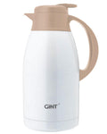 GiNT Stainless Steel Thermal Coffee Carafe, Double Walled Vacuum Thermal Carafe, Water and Beverage Dispenser,12 Hour Heat Retention，65 OZ /1.9 Liter White