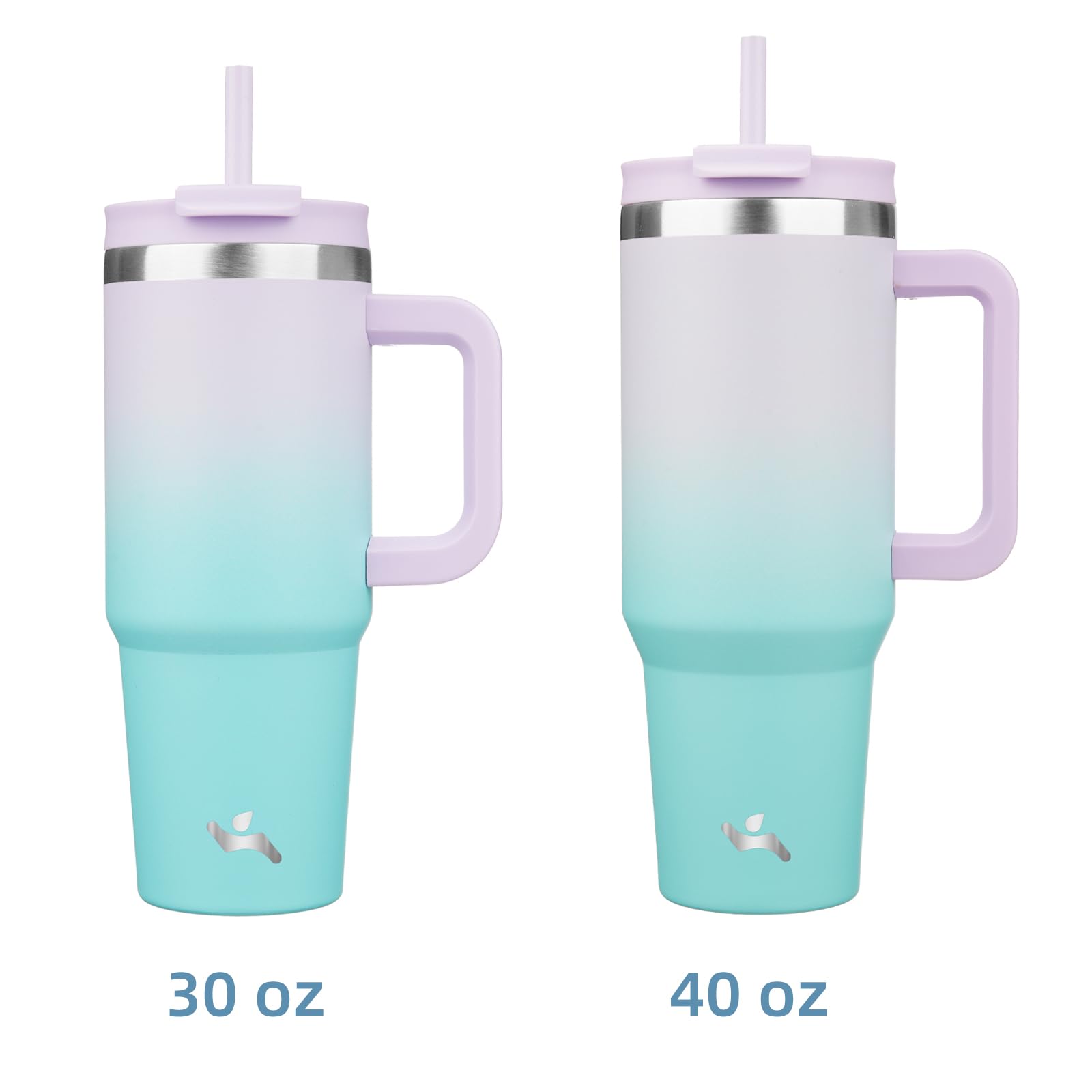 Konokyo 30 oz Insulated Tumbler Water Bottle with Handle, Straw Lid