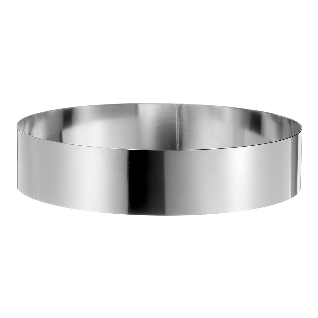 HARFINGTON Round Cake Ring 5 x 2 Inch Seamless Stainless Steel Pastry Mousse Dessert Ring Mirror Coating for Baking Cooking Making Tool