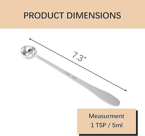 1PCS 1Teaspoon(1tsp, 1/3tbsp, 5ml) Extra-long Handle Measuring Spoon