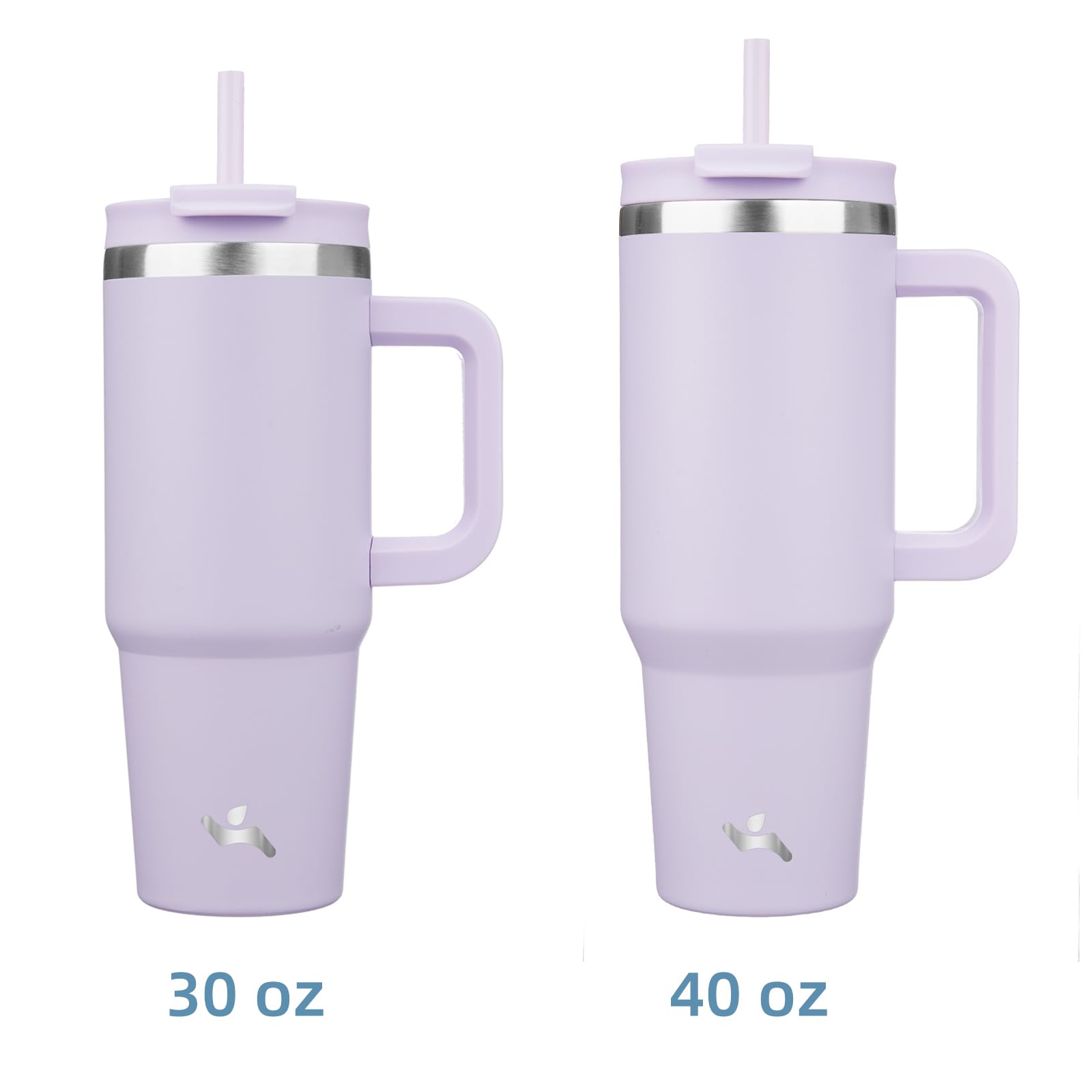 Konokyo 40 oz Insulated Tumbler Water Bottle with Handle, Straw Lid