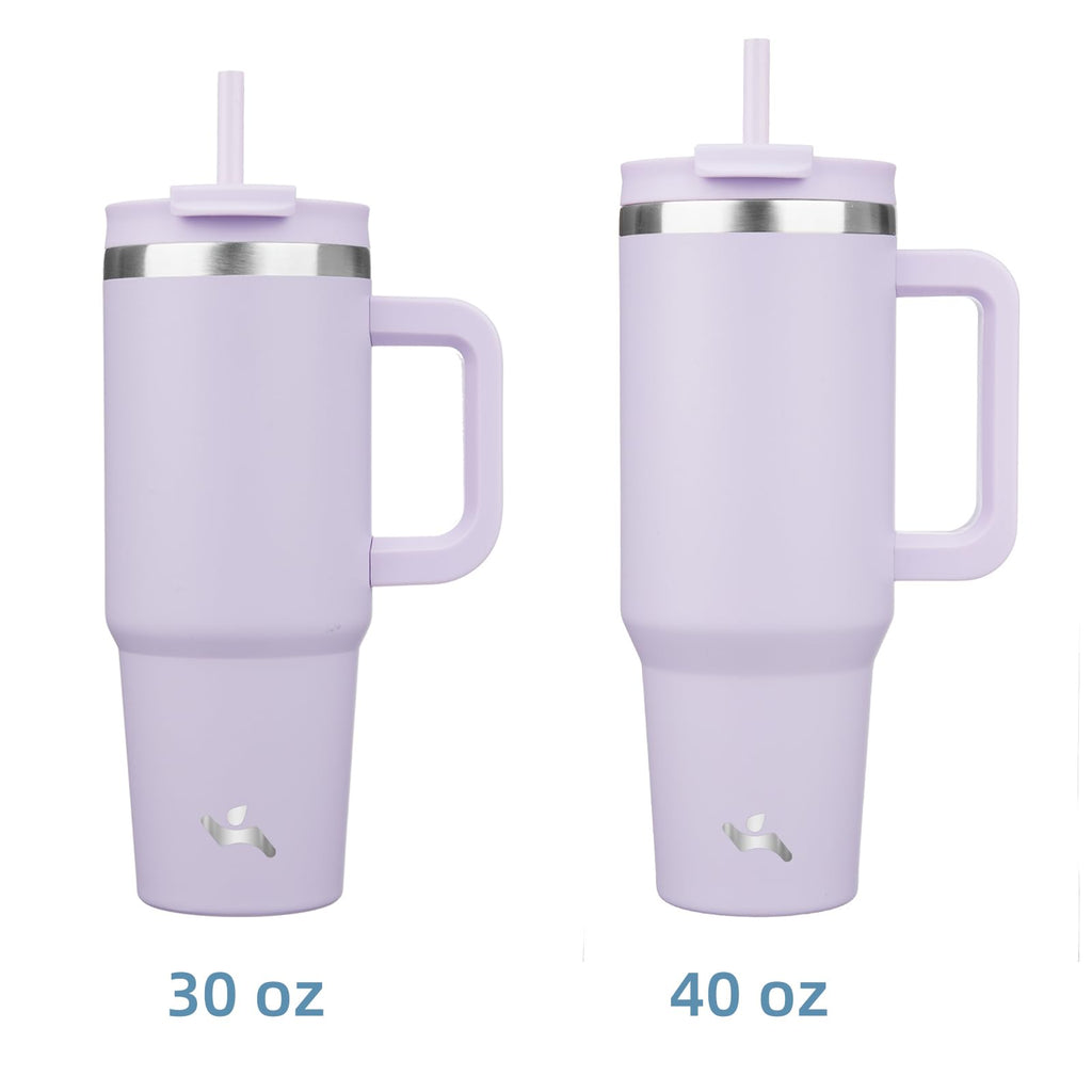 Konokyo 40 oz Insulated Tumbler Water Bottle with Handle, Straw Lid