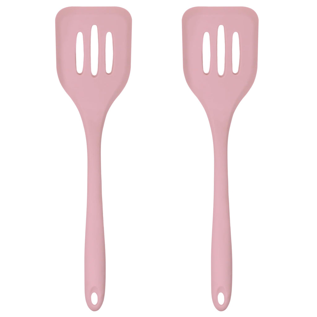 Silicone Slotted Turner Set (2-Piece) Turner Spatulas for Eggs & Pancakes