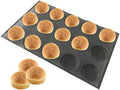 Bluedrop Silicone Hamburger Bread Forms Round Shape Bread Tray Silicone Perforated Silicone Bakery Molds Crusty Bread Bakeware