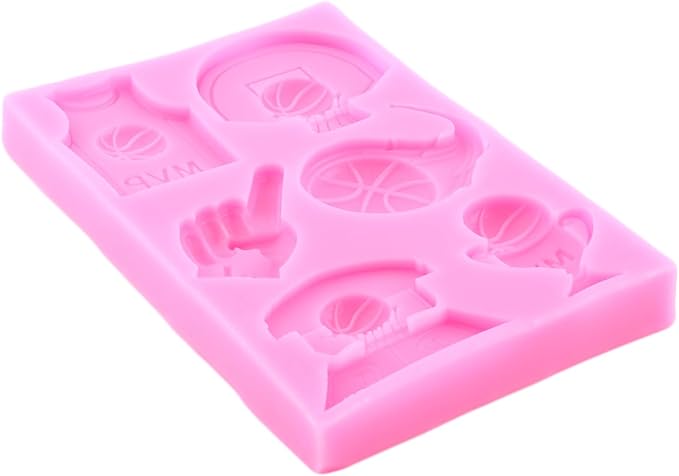 Mujiang Basketball Silicone Molds Sports Fondant Mold For Cake Decorating Cupcake Topper Candy Chocolate Resin Sugar Gum Paste Set Of 3