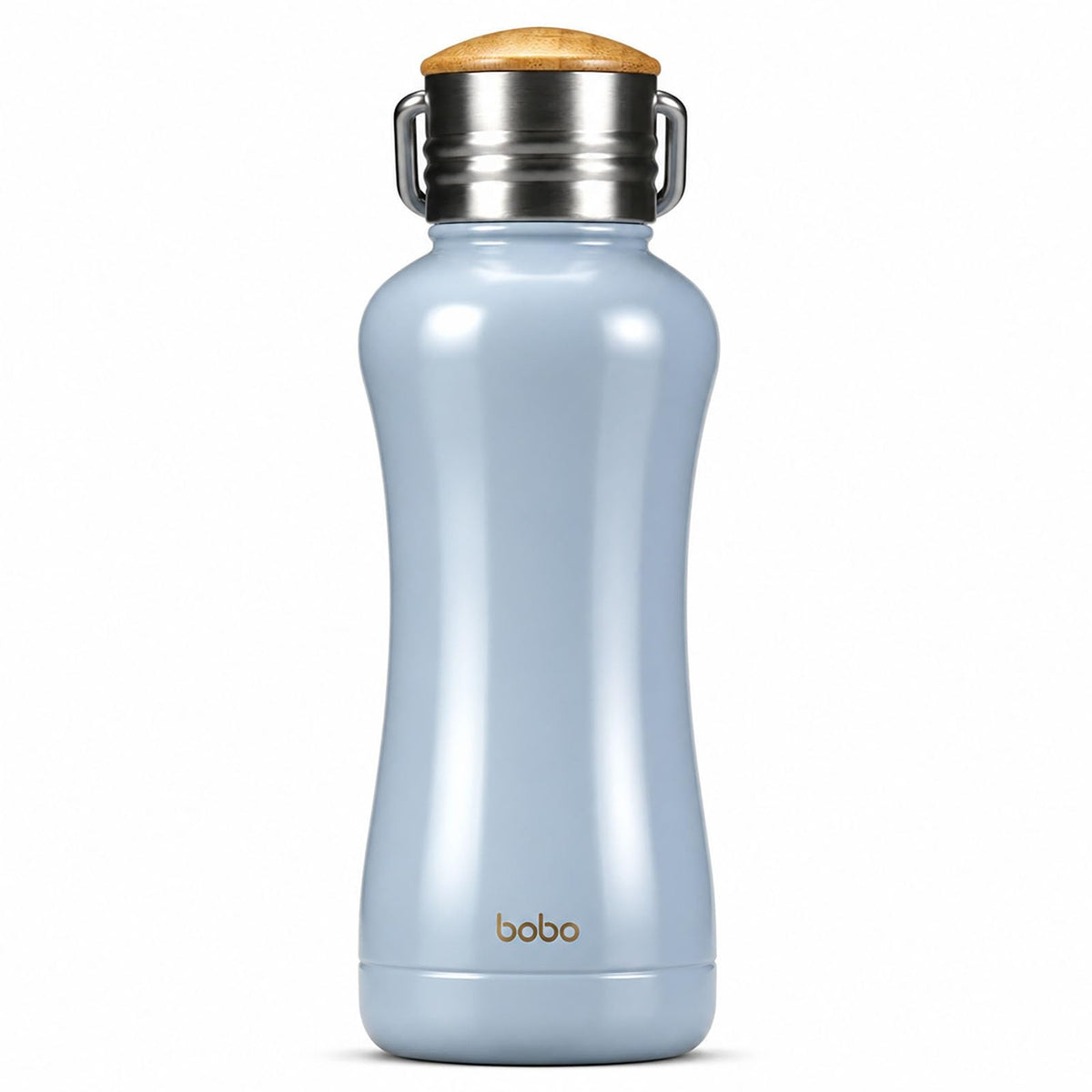 YOHKOH Mini Insulated Water Bottle With Bamboo Lid - 11.8oz Small Vacuum Insulated Water Bottle for Women Kids, 12 Hrs Hot & 24 Hrs Cold Stainless Steel Thermos Leak-Proof BPA-Free (11.8oz,White)