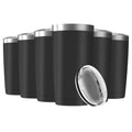 Deitybless 6 Pack 20oz Tumbler Vacuum Insulated Travel Mug with Lids, Stainless Steel Double Wall Bulk Cup for Home, Office, Outdoor Suitable for Vehicle Cup Holders(Black)