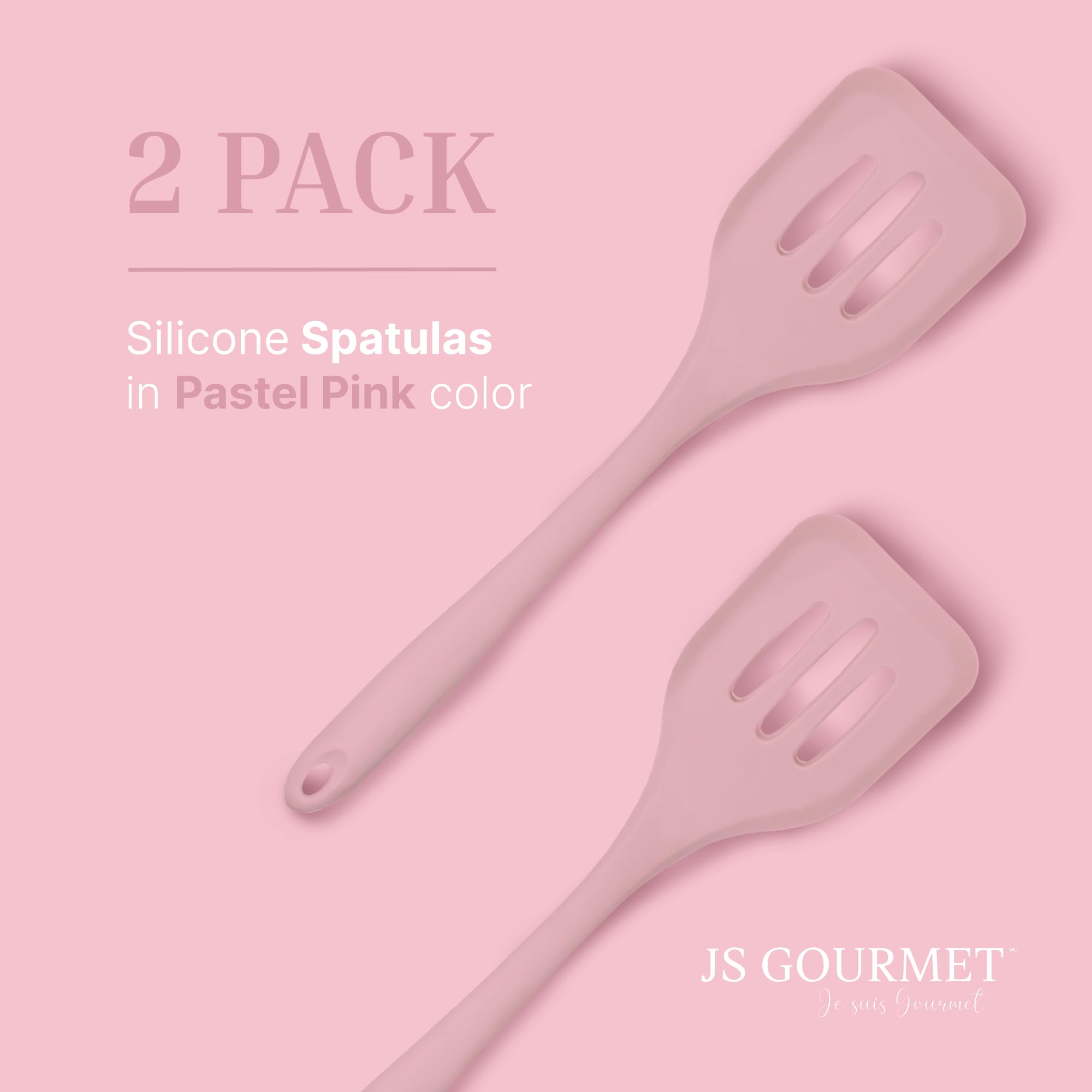 Silicone Slotted Turner Set (2-Piece) Turner Spatulas for Eggs & Pancakes
