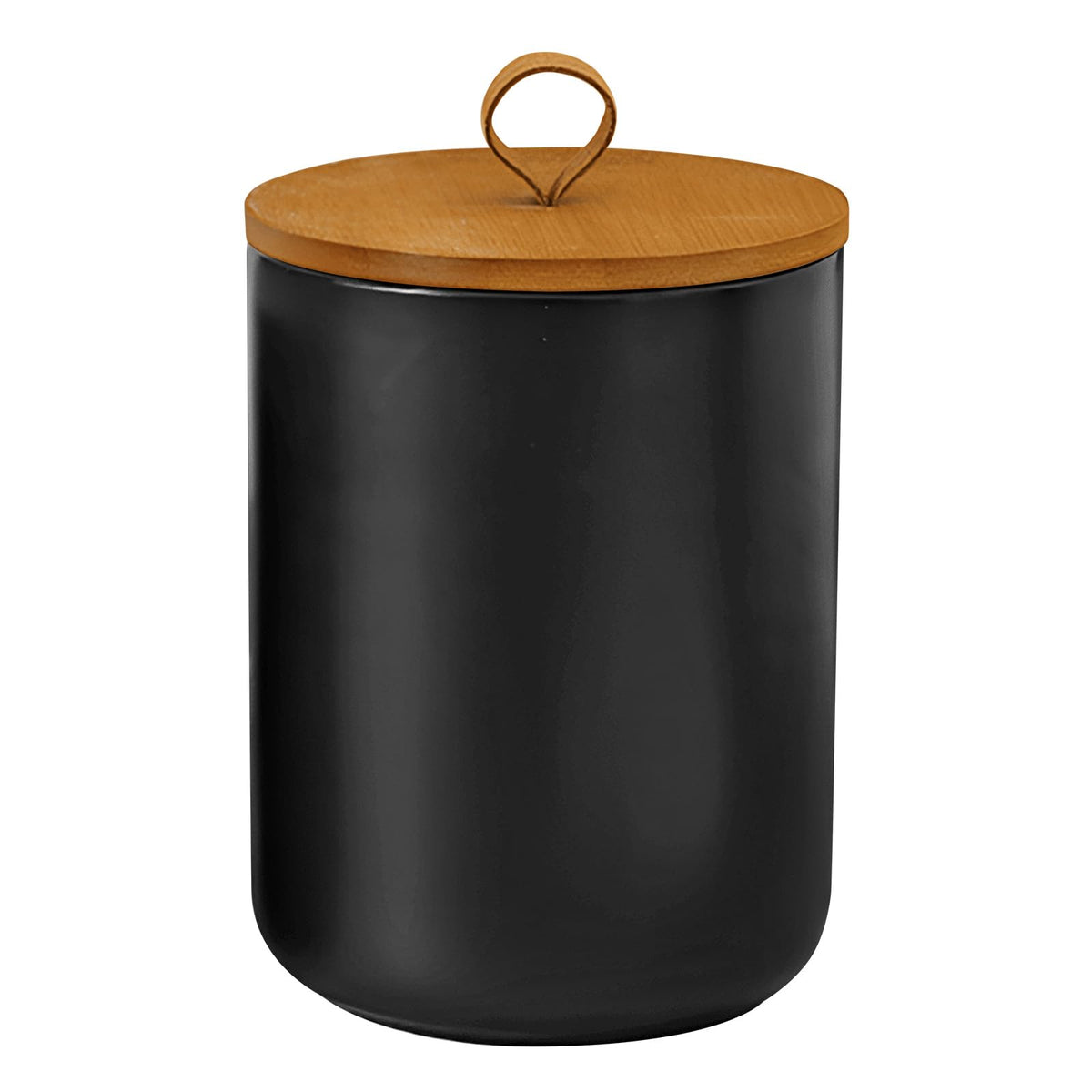 Jueison Ceramic Storage Jars, Modern Airtight Canisters with Wooden Lid (Light grey)