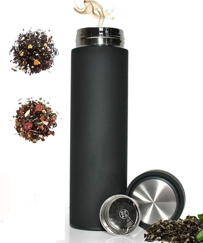 17 oz Car Logo Black Frosted Travel Mugs & Tumblers Vacuum Insulated Stainless Steel Thermal Bottle Fashion Business Thermal Cup for Hot or Cold Drink Coffee Or Tea (fit alfa)