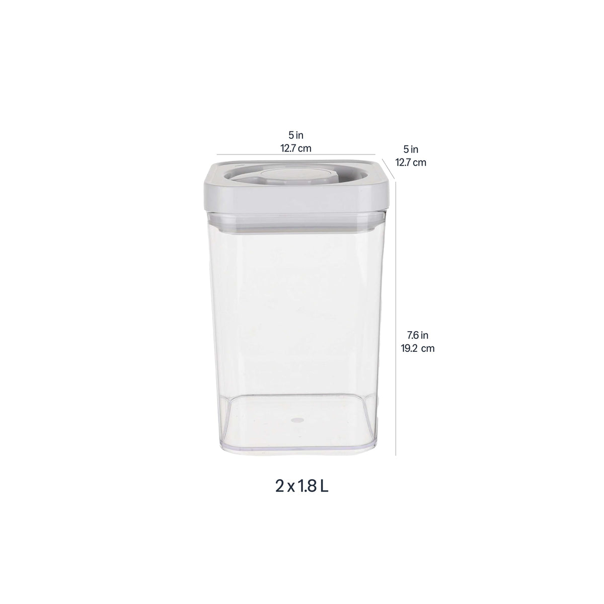 Amazon Basics Airtight Food Storage Containers, BPA Free, Dishwasher Safe, with Twist/Turn Lids, for Kitchen Pantry Organization, 10-Piece Square Set, Clear Plastic