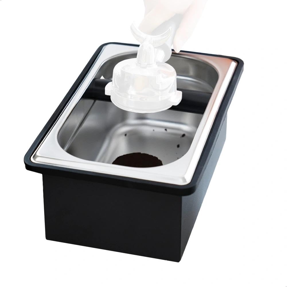 watchget Large Stainless Steel Espresso Knock Box for Coffee Grounds